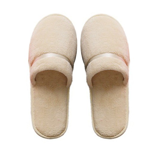 Coral Fleece Slippers Hotel Slippers Warm Soft Non-slip All-inclusive Slippers - Picture 7 of 18