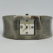 Dark Tone Cuff Bracelet Quartz Analog Women's Watch Sz. 6 1/2" New Battery