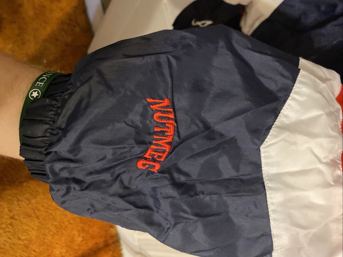 Vintage 90s Atlanta Braves Zip Up Windbreaker Red White And Blue