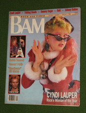 BAM Rock & Video Magazine FIRST ISSUE Vol 1 #1 CYNDI LAUPER Collectors MUST L@@K