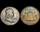 Mint Set Toned 1957-D Franklin Half Dollar- MS-65 ANACS