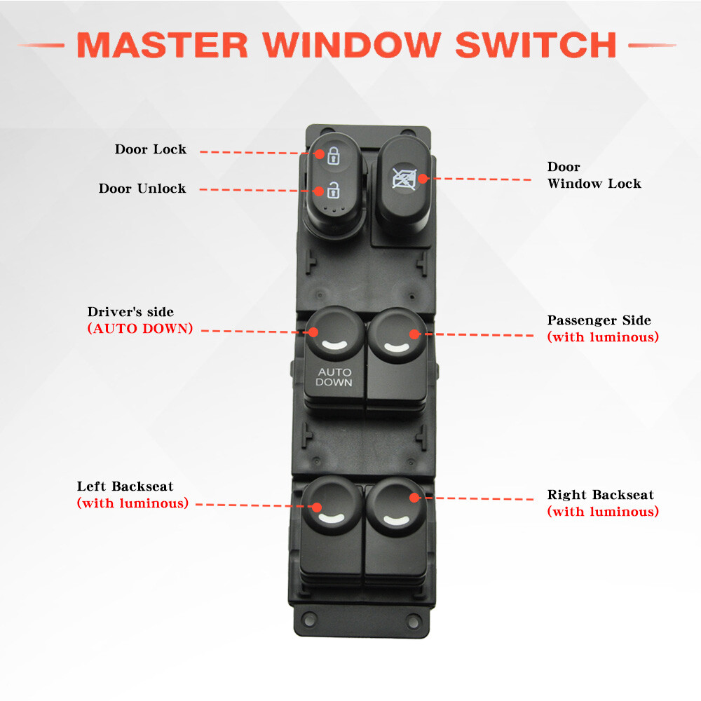 For Hyundai Accent 20112017 Driver Door Master Power Window Switch