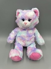Build A Bear Plush Pastel Swirl Tie Dye Kitty Cat Pink Purple Blue 14  Meows
