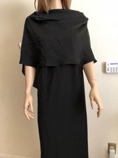 Women's NWT Fame and Partners Black Low-Back Overlay Petite-Length Dress Size 22