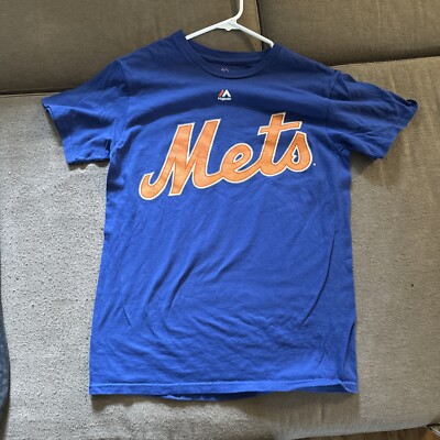 New York Mets Blue Majestic T shirt Size Small