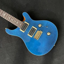 Electric Guitar PRS Blue Flame Maple Top Solid Body Mahogany Body Gold Hardware 