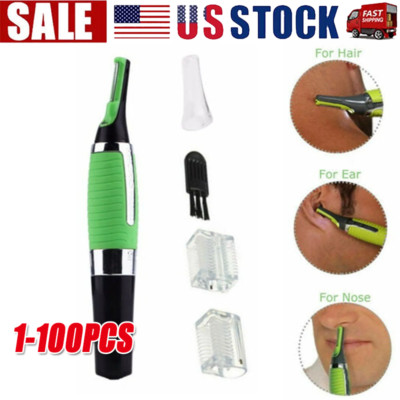 Hot Men Nose Ear Face Neck Eyebrow Hair Mustache Beard Trimmer Shaver Clipper PE