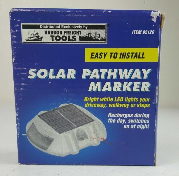 Harbor Freight Tools Solar Pathway Marker White LED 92129 Driveway