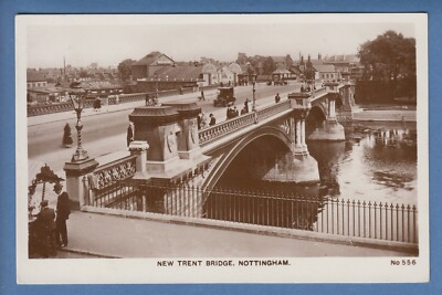 Nottingham, New Trent Bridge, Cinema, Car, People, RP PC PU 1932, P1738