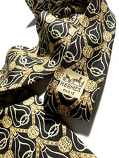 HERMES VINTAGE INIZIALE CINTURA EQUITAZIONE CRAVATTA FIBBIA CAVALLO FASCIA AL...