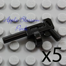 NEW Lego Lot/5 Minifig BLACK TOMMY GUNS -Joker Batman Prison Gangster Gun Weapon