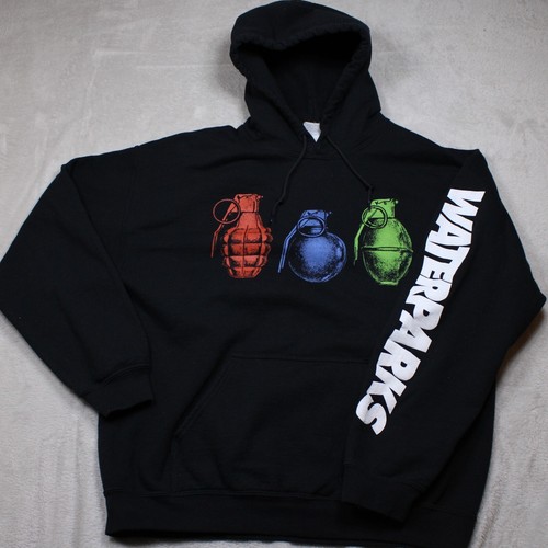 Waterparks Hoodie L Black Double Dare 2017 Tour Exclusive Grenade Graphic Rare - 第 1/10 張圖片