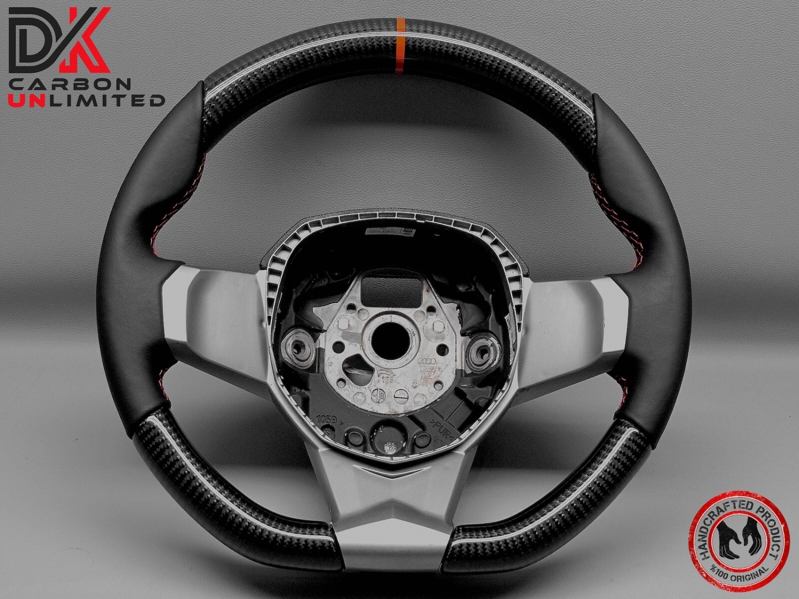 Lamborghini Aventador LP700 SVJ63 Sian Napa Orange Ring Carbon Steering Wheel v4
