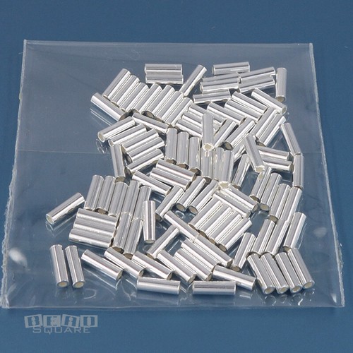 100 piezas espaciadores de tubo de plata esterlina maciza/cuentas de crimpado final [1,5 mm - 5 mm] - Imagen 13 de 21