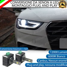 COPPIA LAMPADE D3S LED DA XENON A LED 6000K PER AUDI A4 B8 RESTYLING 12000 LUMEN