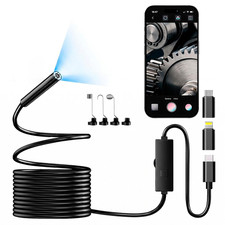 1920P HD Endoscope Camera with Light, IP67 Waterproof Borescope Snake Camera Sem