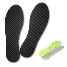 1 Set 4 Pcs Carbon Fiber Insole and Cushion for Men's 8  Women's 9, 255mm