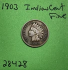 1903 Indian Head Cent / Penny 1c  Fine