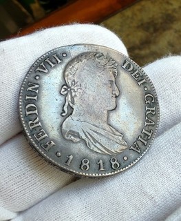 1818 Guatemala M 8 Reales silver colonial coin