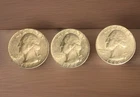Lot of 3 1964 Washington Silver Quarter Business Strike Philadelphia KM#164