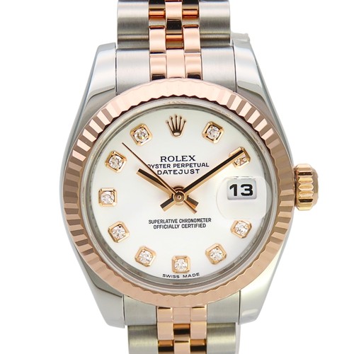 USED ROLEX Watches Datejust 179171 Stainless Steel/diamond Silver Pink gold 10PD