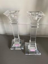 Marquis by Waterford Pair Of Crystal 8” Candlesticks
