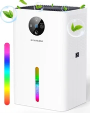 Dehumidifier 63oz Capacity Auto Shut-Off, Sleep Mode, Defrost, Quiet & Efficient