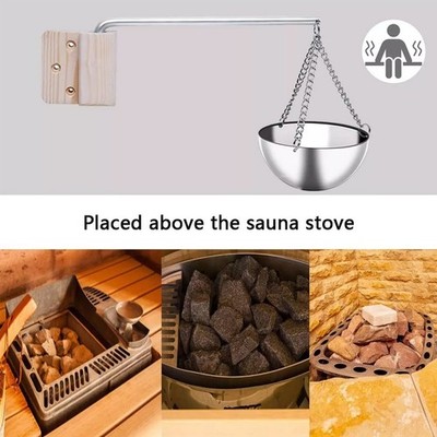 12cm Edelstahl beheizbare Aromaschale für Sauna und Infrarotkabine