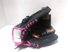 Mizuno Prospect Finch - Youth Utility Mitt, Black/Pink, 10" Right Hand Throw