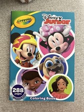 Crayola Disney Junior Coloring Book 288 Pages 2 Sticker Sheets Brand New