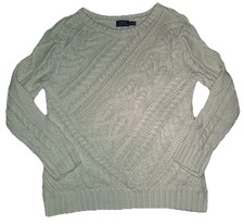 Polo Ralph Lauren Cream Sweater Cable Knit Pullover Preppy classic Winter Ready 