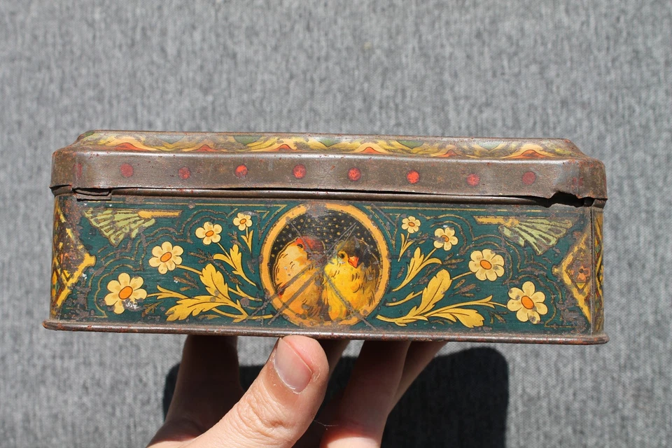 Ancienne Boite Tôle Lithographiée Biscuits Olibet - Photo 4/4