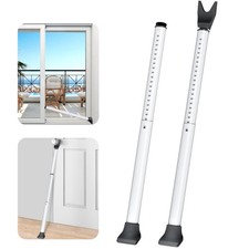 AceMining Upgraded Door Security Bar  Sliding Patio Bar, Heavy 2 Pack, White