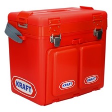 Kraft Picknick Koffer Set Klappbar mit Geschirr Rot Outdoor K&uuml;hlbox