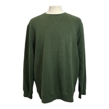 G.H. Bass  Co. Sweatshirt Men's Size XXL Olive Green Crew Neck Pullover Fleece