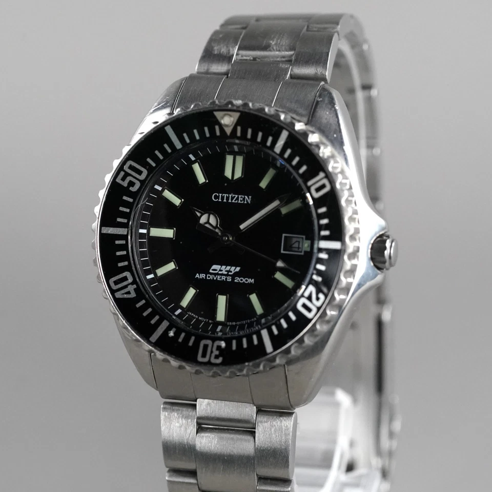 Reloj Hombre CITIZEN AIRDIVER`S 200m 5518-S96541 41mm Vintage Batería Nueva Foto 2 de 4