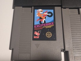 Excite Bike and Rad Racer Nintendo NES Game Lot Authentic Tested