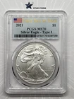 2021 Silver Eagle T-1 PCGS MS70 First Day of Issue