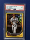 2025 Bowman Chrome Mike Trout #27 Yellow 10/75 PSA 9