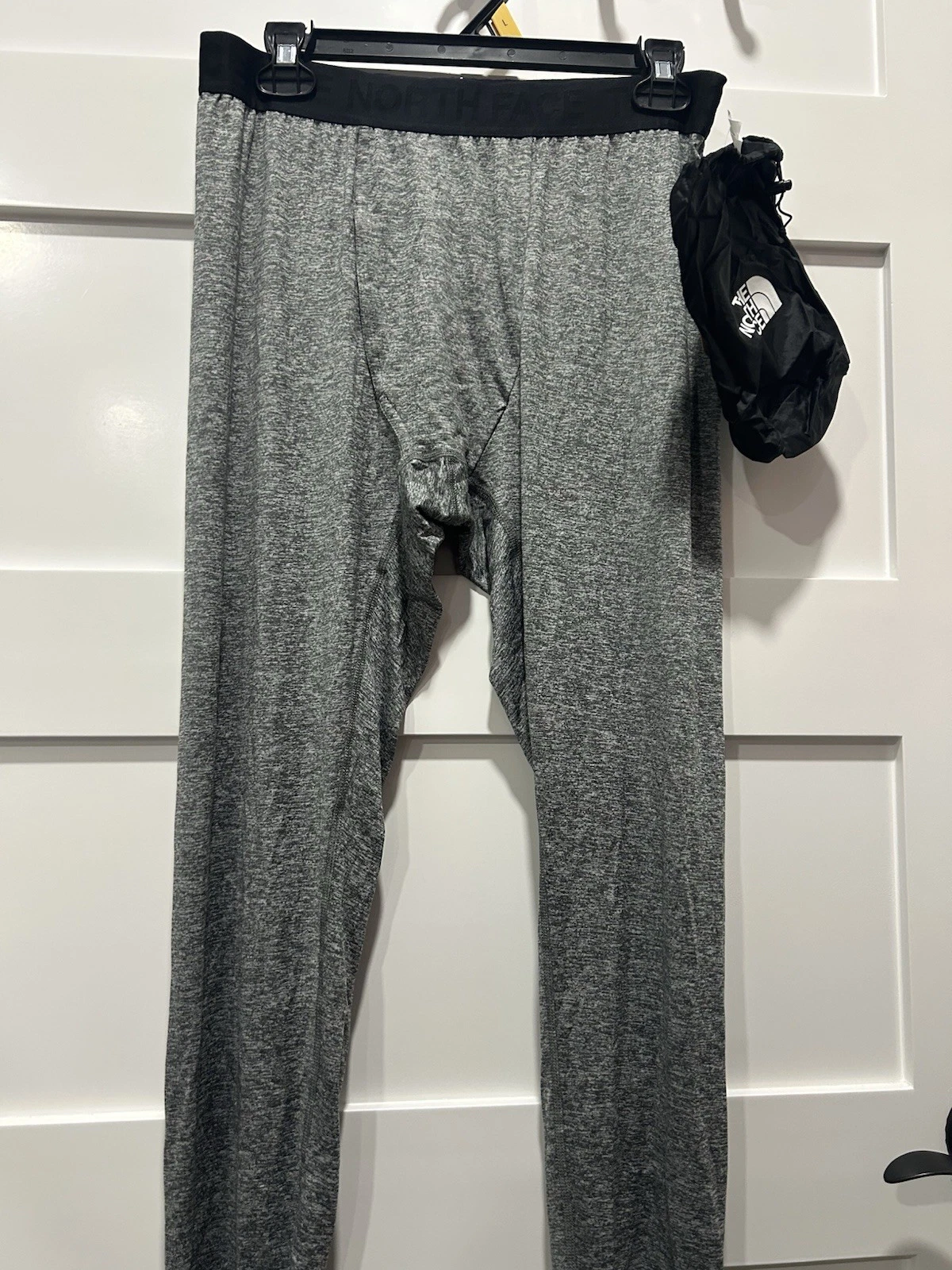 The North Face Mens Baselayer Leggings Warm Poly Tight Grey Sz M- Reg.