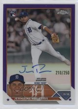 2023 Topps Chrome Rookie Purple Refractor 210/250 Jermaine Palacios Auto 03ou
