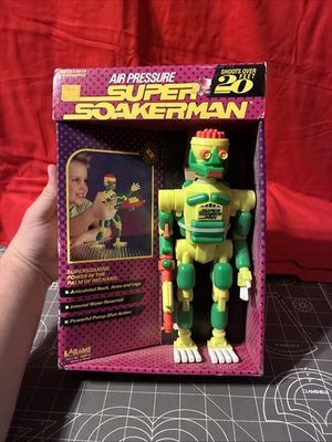 #ad Vintage 1991 Larami Air Pressure Super Soakerman NEW $180.00