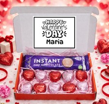 Personalised Valentines Day Gift For Her Him Mini Chocolate Hamper present 