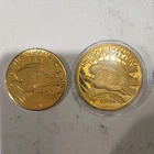 2 1933 $20 Gold Plated Liberty Double Eagle Coin National Collector's  - COPY