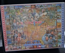 NIB-1994 White Mountain Puzzles 1000 Pc "The CIVIL WAR" Jigsaw Puzzle 24"x30"