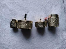 Erhard Raucherset, Vintage,Messing, Relief, Aschenbecher, Feuerzeug,...