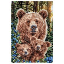 Herrschners Blueberry Bears Latch Hook Kit