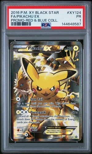 PSA 1 Pikachu EX XY124 2016 XY Black Star Promo Pokemon Card