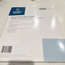 Business Source Sheet Protectors Clear Top Loading Reinforced Edge 100pk 11in