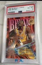 Kobe Bryant 1996 Skybox Z Force RC Rookie Card 142 PSA 6 EX-MT. rookie card picture